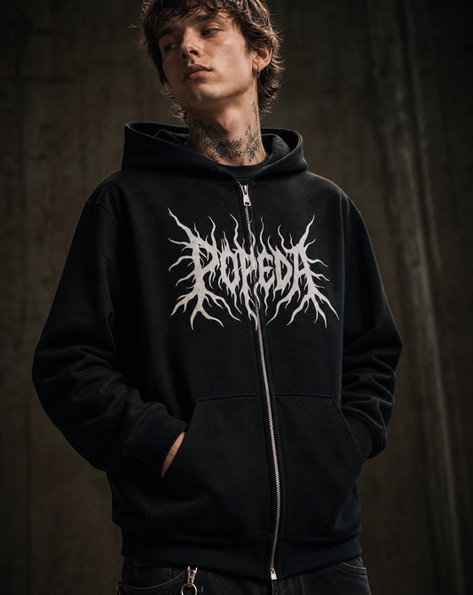 Popeda Black Metal vetoketjuhuppari